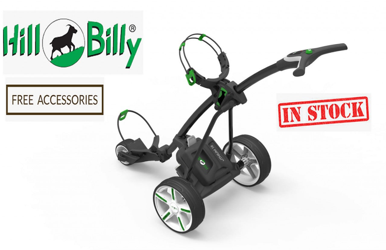chikane Regulering Du bliver bedre Hill Billy Electric Golf Trolley - #1 Online Dealer - Free Accessories l  Motogolf.com