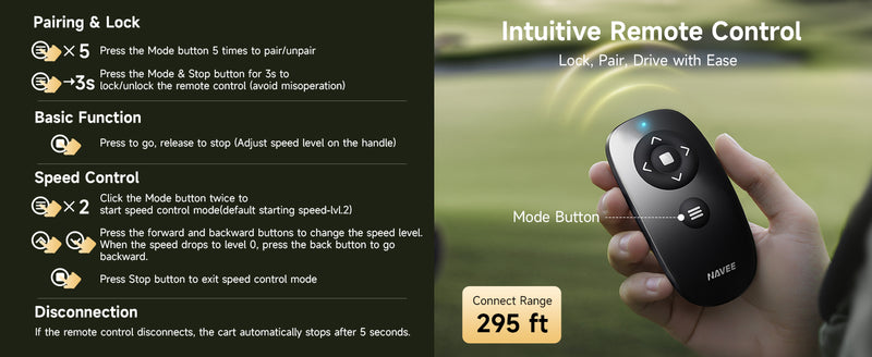 Navee Birdie 3X Follow/Remote Electric Golf Caddy