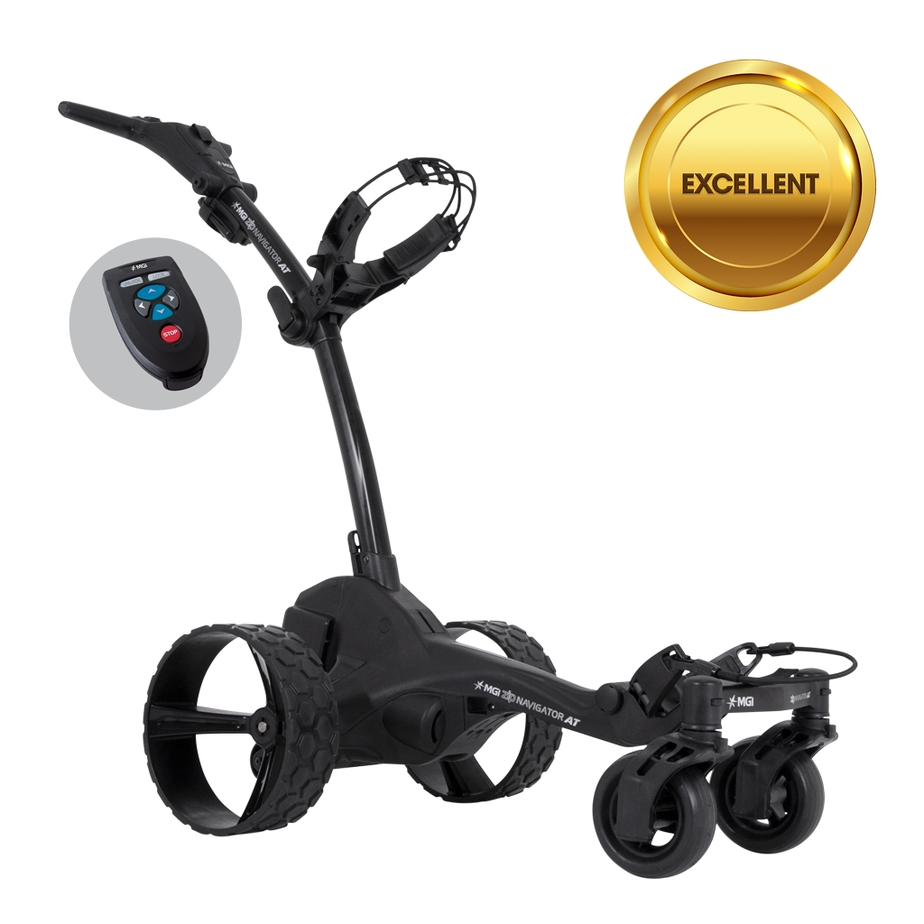 MGI Zip Navigator AT (ALL TERRAIN) Electric Golf Caddy Bundle Deal