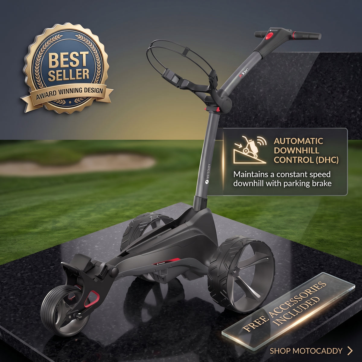 Motocaddy M1 Electric Golf Caddy Free Accessories Bundle - #1