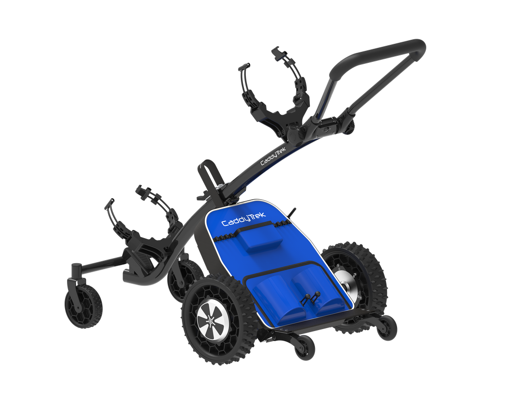 Golf buggy that follows top you