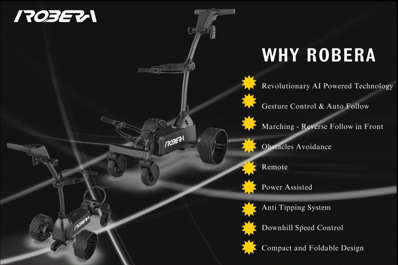 Robera Pro Ai-Powered Follow/Remote Electric Golf Caddy