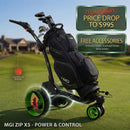 MGI Zip X5 Lithium Electric Golf Caddy with Braking System