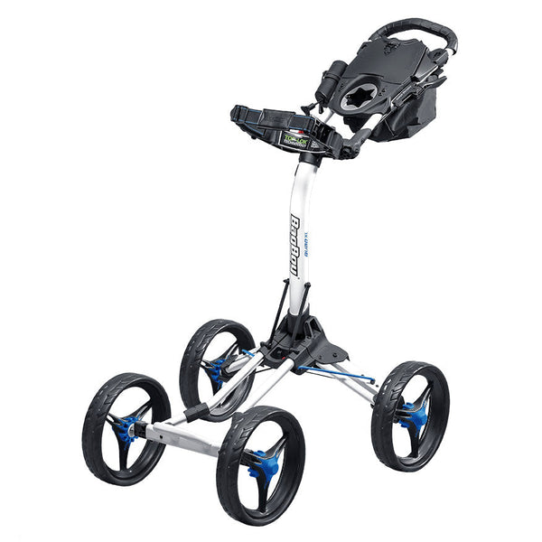 Bag Boy Quad XL 4 Wheel Golf Push Cart Multiple Colors Motogolf